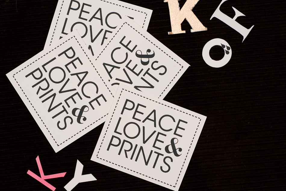 peace love and prints, organic cotton