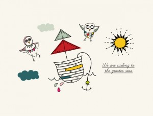 anna grafisk form, mint, illustration, malmö, grafisk design, skepp, ankare