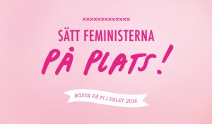 feministiskt initiativ, bonvoyage, kampanj, valet 2014, webb, grafisk design, affisch, folder, typografi, aktivism