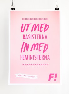 feministiskt initiativ, bonvoyage, kampanj, valet 2014, webb, grafisk design, affisch, folder, typografi, aktivism