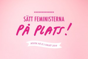 feministiskt initiativ, bonvoyage, kampanj, valet 2014, webb, grafisk design, affisch, folder, typografi, aktivism