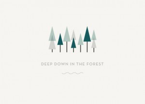 skog, illustration, anna nilsson, annagrafiskform, malmö, vykort, grafiskdesign