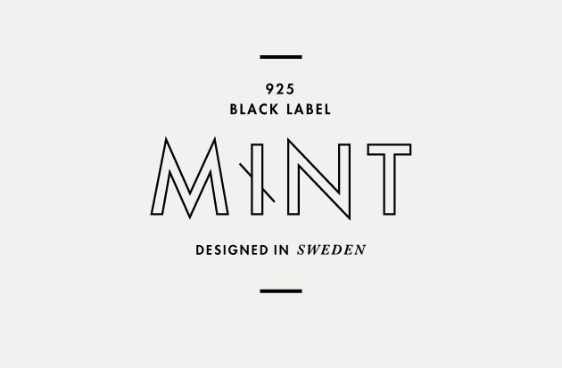 logo an graphic print for Mint Sterling Silver, Black Label