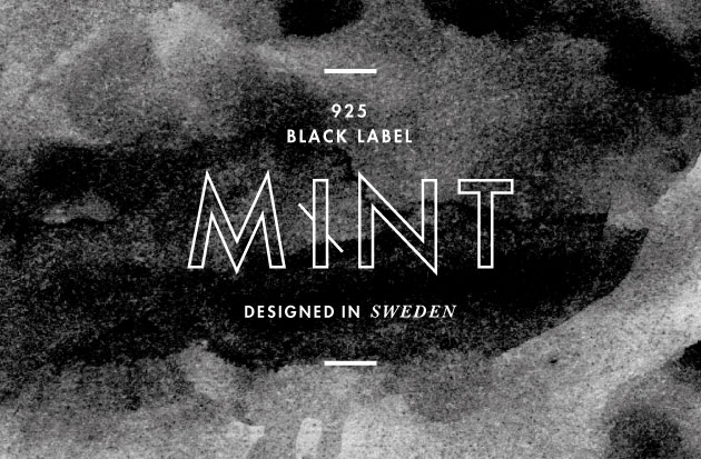 logo an graphic print for Mint Sterling Silver, Black Label