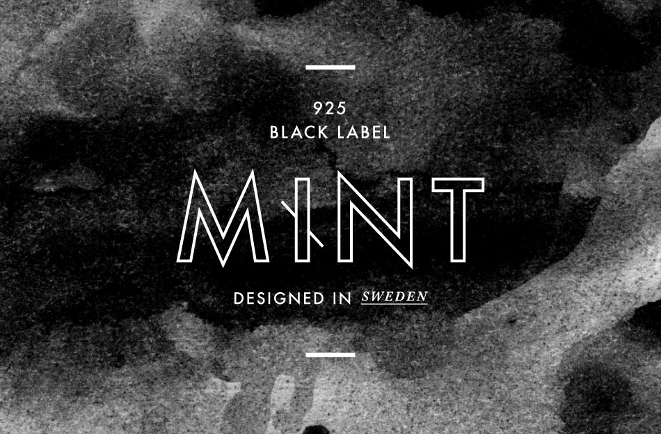 visuell identitet till Mint 925 Black Label