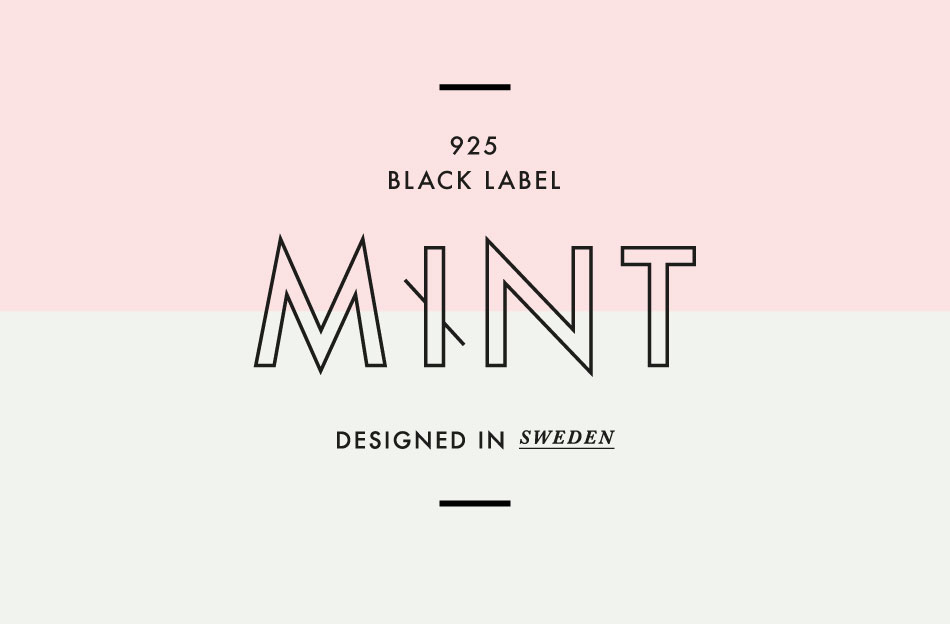 visuell identitet till Mint 925 Black Label