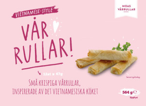 förpackningsdesign för Moas Vårrullar